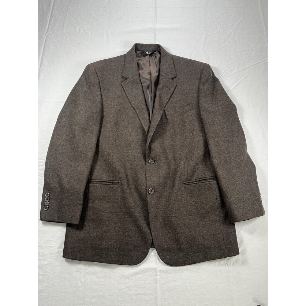 JOS A BANK Sport Coat 44R Brown Herringbone 100% Wool 2-Button Blazer Jacket